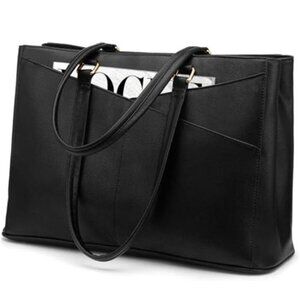 Laptop Tote Bag for Women 15.6 Inch Waterproof Leather Computer Bags Briefcase